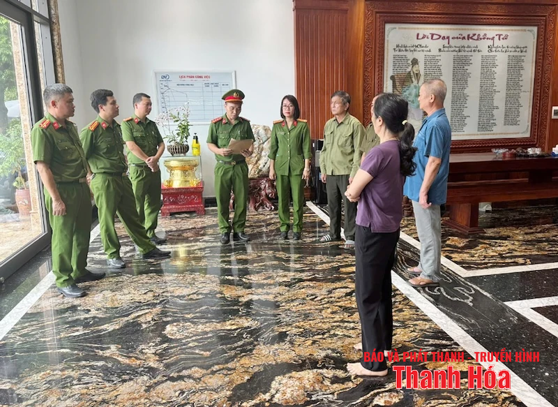 Công an tỉnh Thanh Hóa khám xét nơi ở của Bùi Quốc Ý