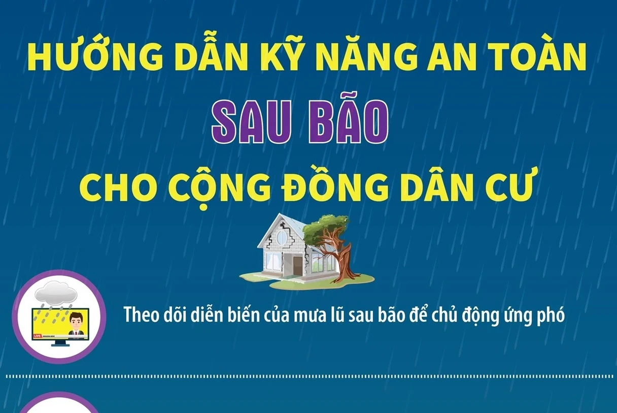 Hướng dẫn kỹ năng an toàn sau bão cho cộng đồng dân cư