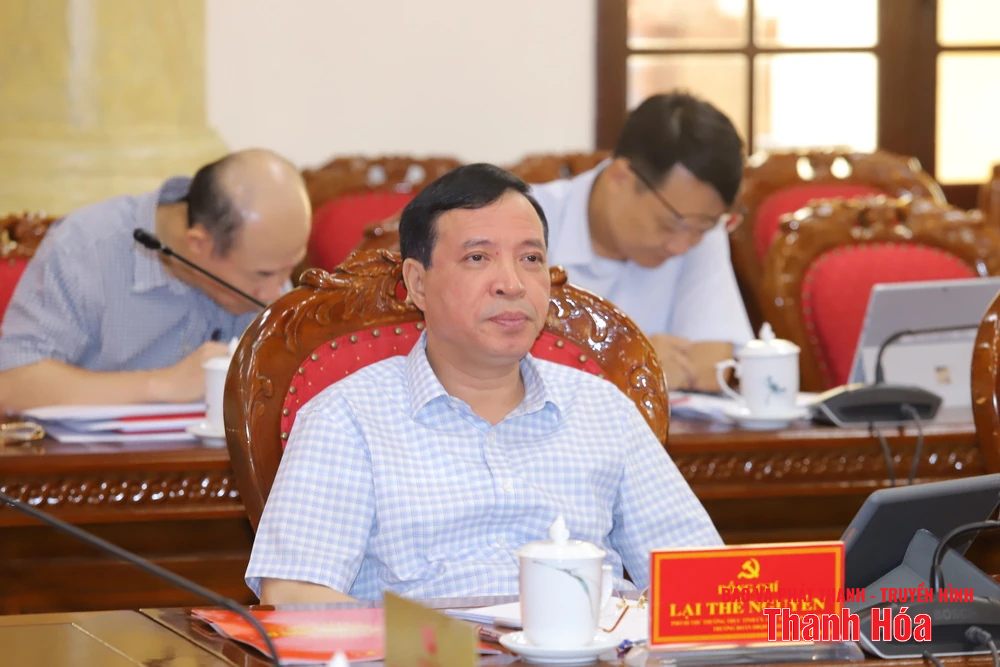 Ban Thường vụ Tỉnh ủy Thanh Hóa cho ý kiến vào các nội dung chuẩn bị Đại hội đại biểu Đảng bộ tỉnh lần thứ XX