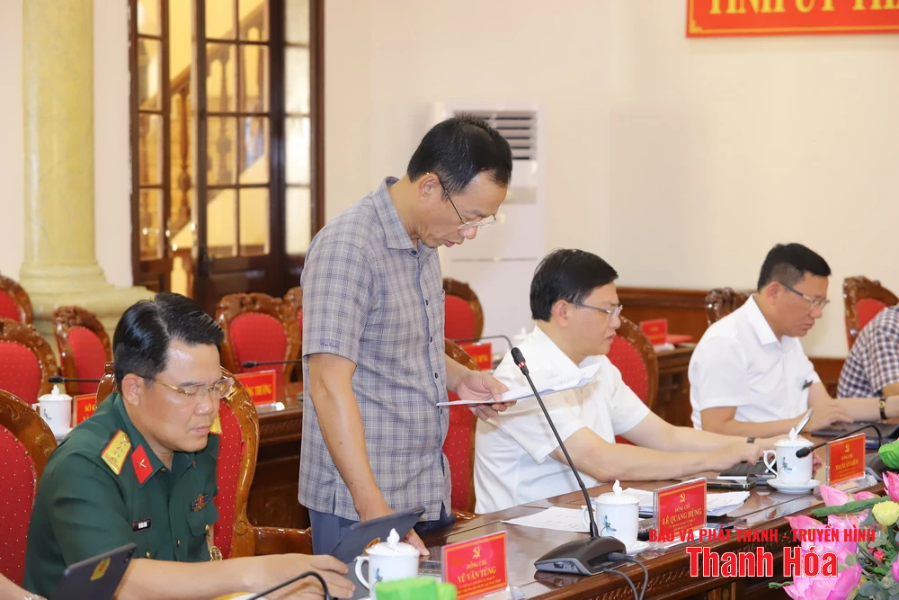 Ban Thường vụ Tỉnh ủy Thanh Hóa cho ý kiến vào các nội dung chuẩn bị Đại hội đại biểu Đảng bộ tỉnh lần thứ XX