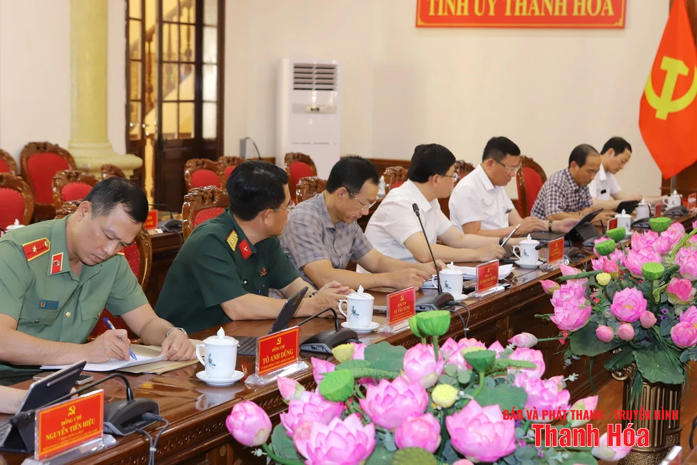 Ban Thường vụ Tỉnh ủy Thanh Hóa cho ý kiến vào các nội dung chuẩn bị Đại hội đại biểu Đảng bộ tỉnh lần thứ XX