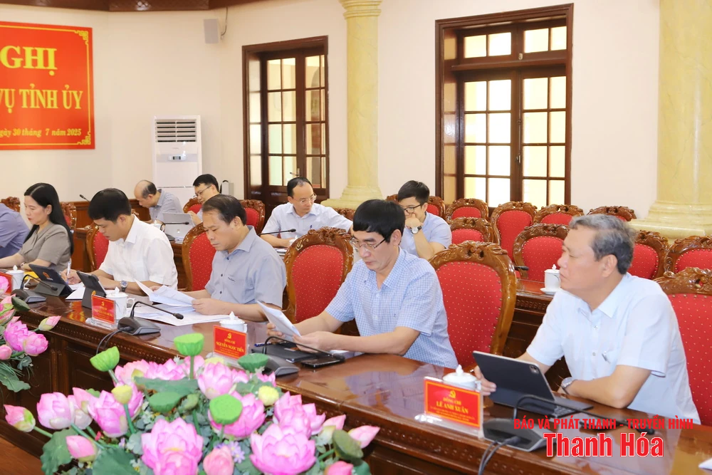 Ban Thường vụ Tỉnh ủy Thanh Hóa cho ý kiến vào các nội dung chuẩn bị Đại hội đại biểu Đảng bộ tỉnh lần thứ XX