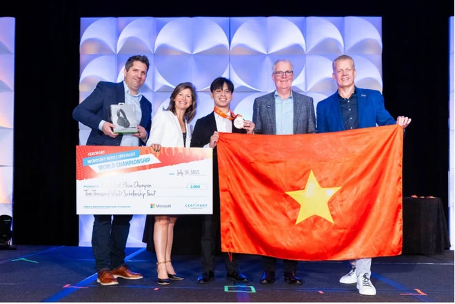 Việt Nam giành huy chương Vàng cuộc thi Vô địch Tin học văn phòng thế giới