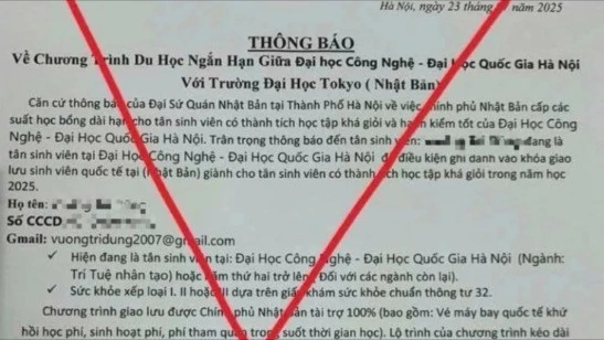 Cảnh báo hiện tượng mạo danh Đại học Quốc gia Hà Nội để lừa đảo “trúng tuyển”
