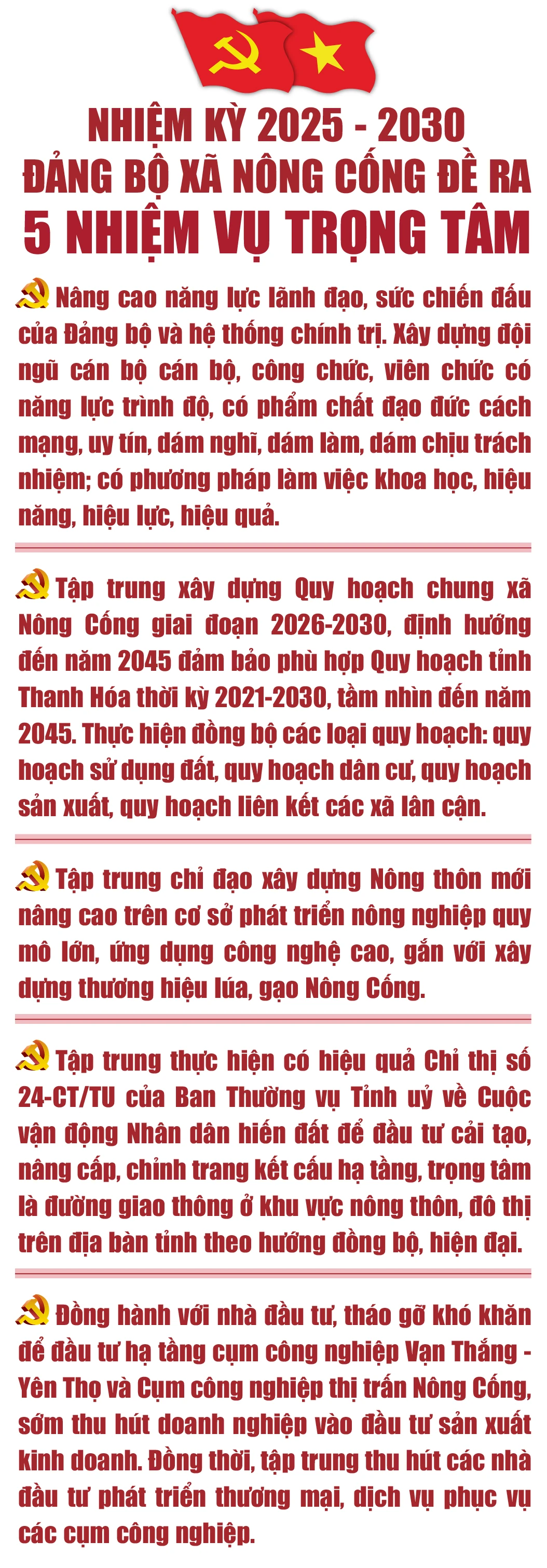 Xã Nông Cống: Nhiệm kỳ mới, niềm tin, động lực, khát vọng lớn