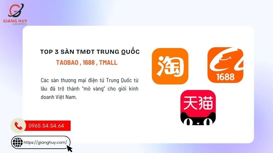 Top 3 trang thương mại điện tử Trung Quốc nhập hàng giá rẻ chất lượng