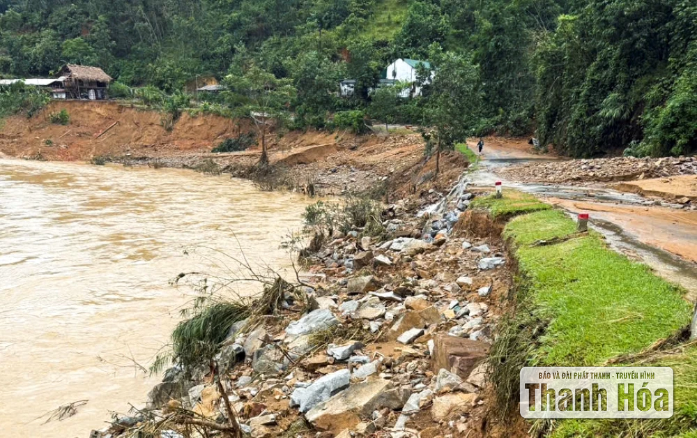 Nhiều điểm sạt lở nghiêm trọng trên Quốc lộ 47, tạm thời chia cắt xã Yên Nhân