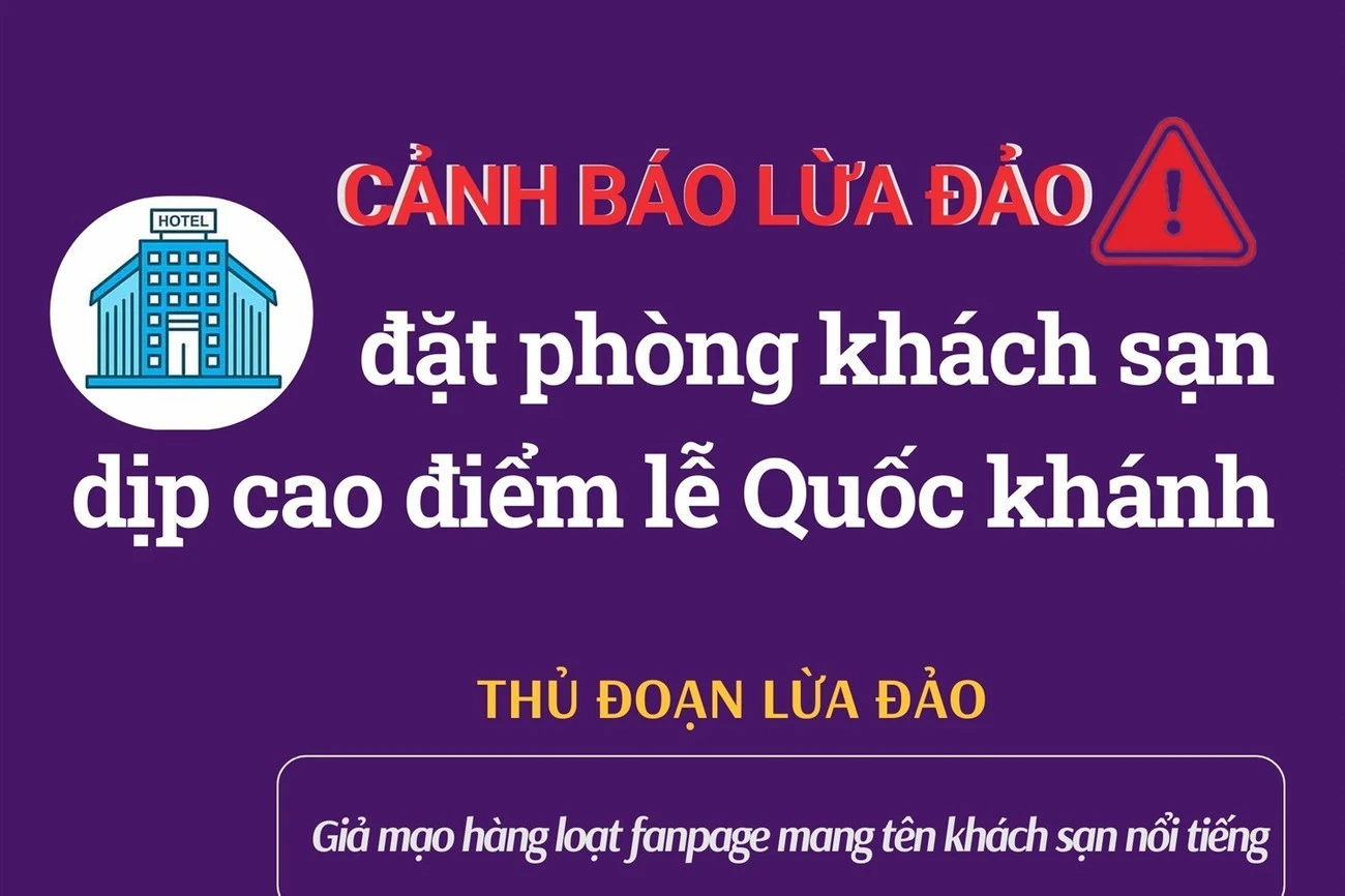 Cảnh báo lừa đảo đặt phòng khách sạn dịp cao điểm lễ Quốc khánh