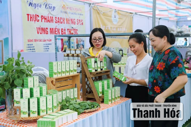 Khai mạc phiên chợ giới thiệu nông sản thực phẩm an toàn năm 2025 tại xã Hoằng Hóa