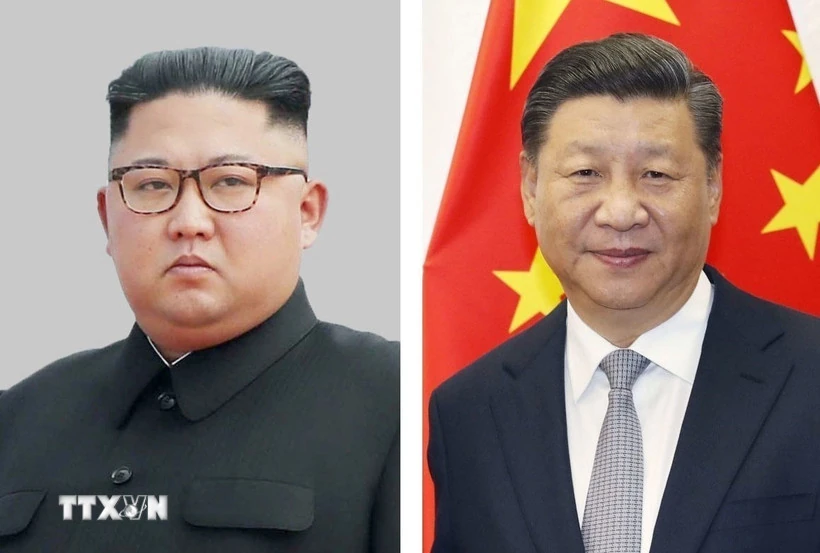 Chủ tịch Trung Quốc Tập Cận Bình hội đàm với lãnh đạo Triều Tiên Kim Jong Un