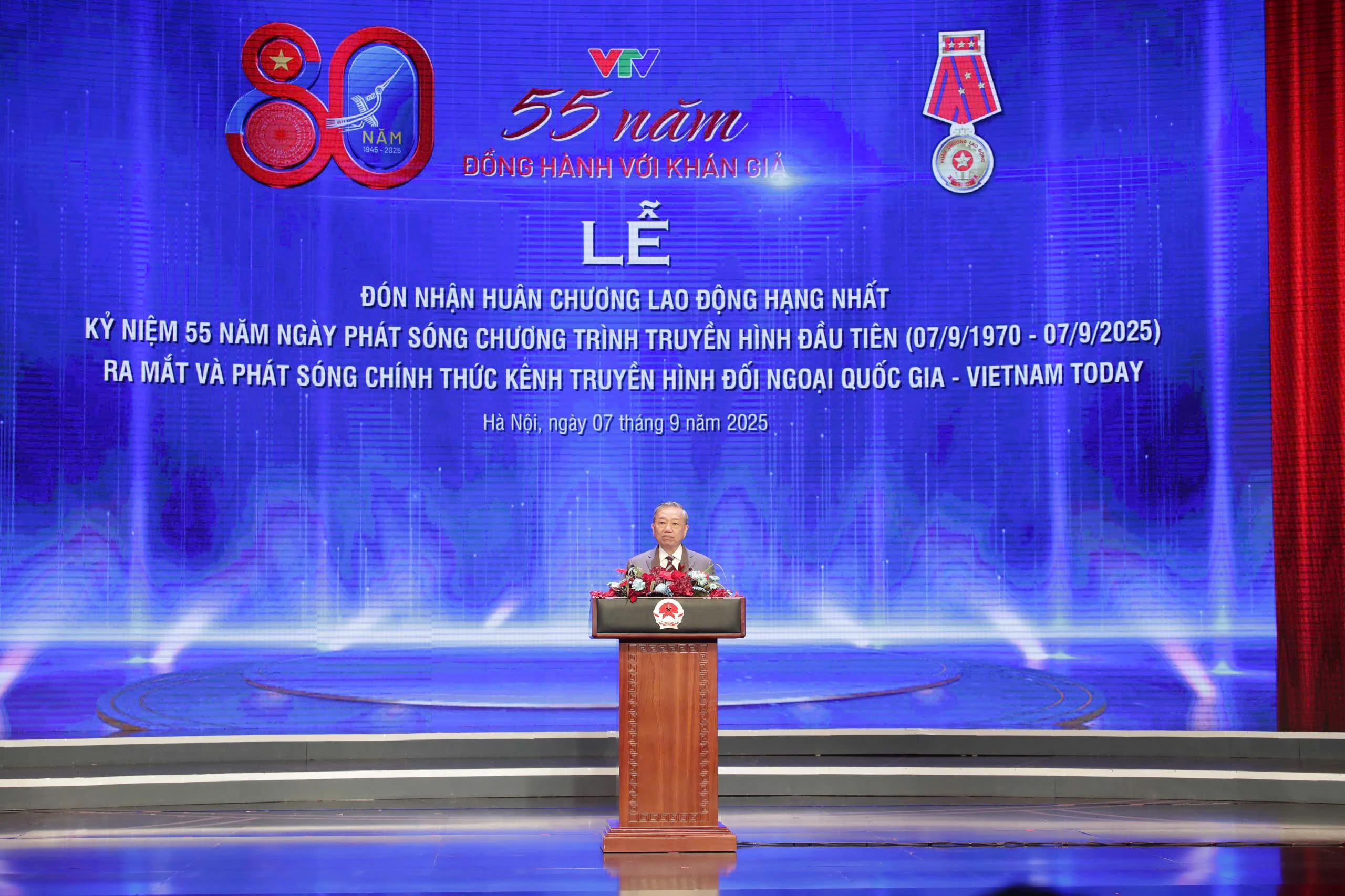 Tổng Bí thư Tô Lâm trao Huân chương Lao động hạng Nhất cho Đài Truyền hình Việt Nam