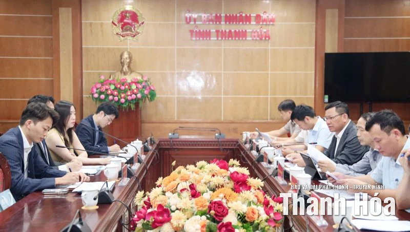 Phó Chủ tịch Thường trực UBND tỉnh Nguyễn Văn Thi làm việc với doanh nghiệp Nhật Bản về Dự án Nhà máy nhiệt điện LNG Nghi Sơn