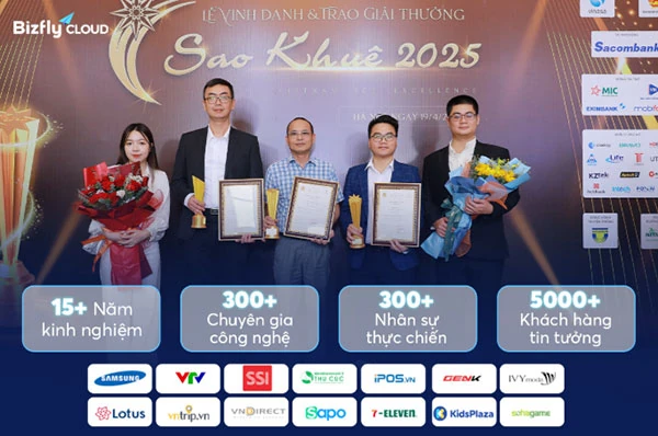 Bộ ba giải pháp Cloud Server, CDN, K8s của Bizfly Cloud được vinh danh tại Sao Khuê 2025