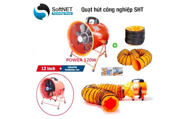 Quạt hút xách tay – Giải pháp linh động cho hút bụi và cấp khí tươi công nghiệp
