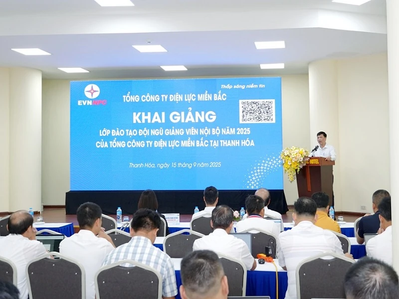 EVNNPC khai giảng Khóa đào tạo Giảng viên nội bộ năm 2025 tại Thanh Hóa