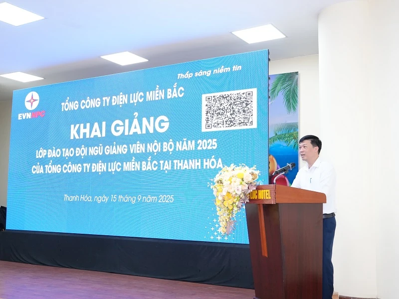 EVNNPC khai giảng Khóa đào tạo Giảng viên nội bộ năm 2025 tại Thanh Hóa