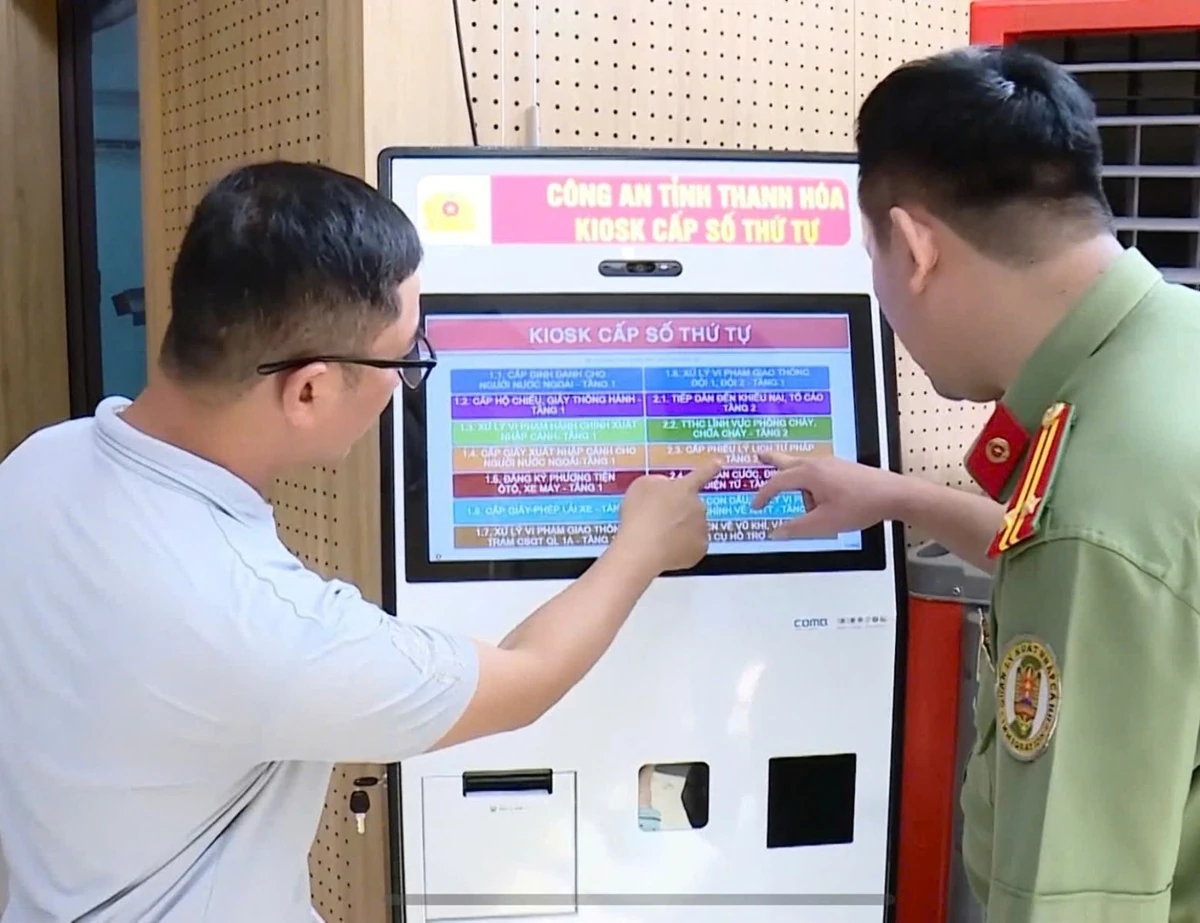 Đưa vào vận hành lấy số xếp hàng tự động tại Bộ phận một cửa Công an tỉnh từ 01/10/2025
