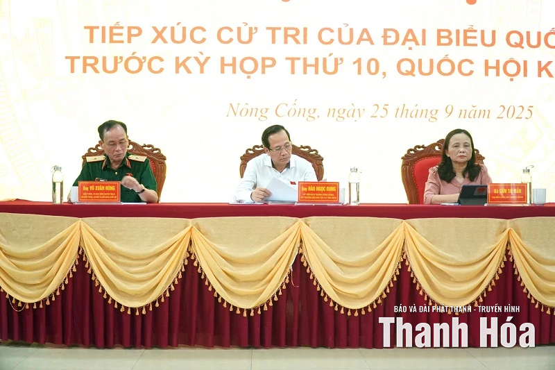 Nhiều ý kiến tâm huyết của cử tri xã Nông Cống gửi tới Đoàn đại biểu Quốc hội tỉnh