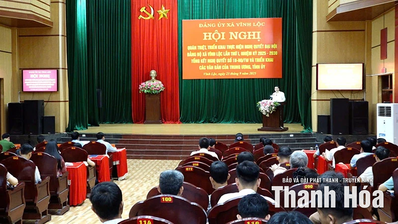 Quán triệt, triển khai Nghị quyết Đại hội đại biểu Đảng bộ xã Vĩnh Lộc lần thứ I, nhiệm kỳ 2025-2030