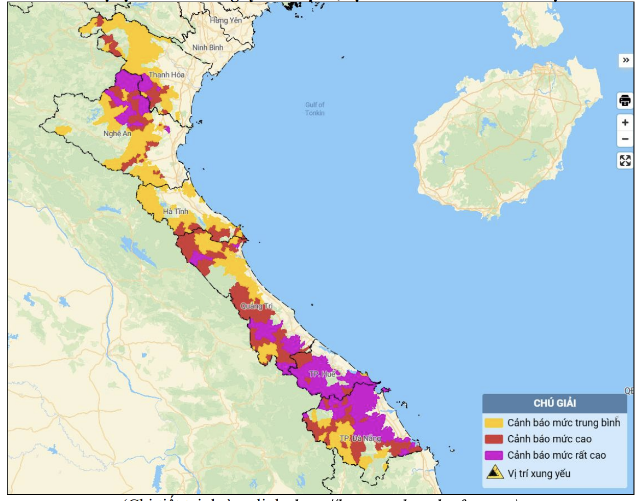 Bão Bualoi cách Huế 170km; cảnh báo lũ quét, sạt lở đất tại 6 tỉnh thành