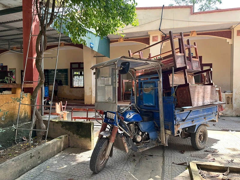 Ngày mai, học sinh ở xã Nông Cống trở lại trường sau lũ