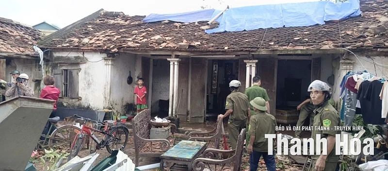 Xã Hoằng Giang nỗ lực khắc phục hậu quả sau cơn bão số 10