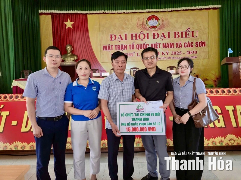 Tổ chức TCVM Thanh Hóa hỗ trợ Nhân dân vùng ngập lụt do bão số 10