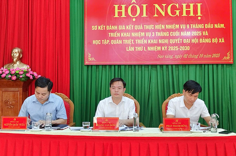 Xã Sao Vàng: Học tập, quán triệt Nghị quyết Đại hội đại biểu Đảng bộ xã lần thứ I, nhiệm kỳ 2025 – 2030