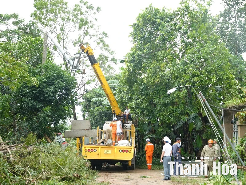 Khôi phục cấp điện cho gần 600 nghìn khách hàng sau bão Bualoi