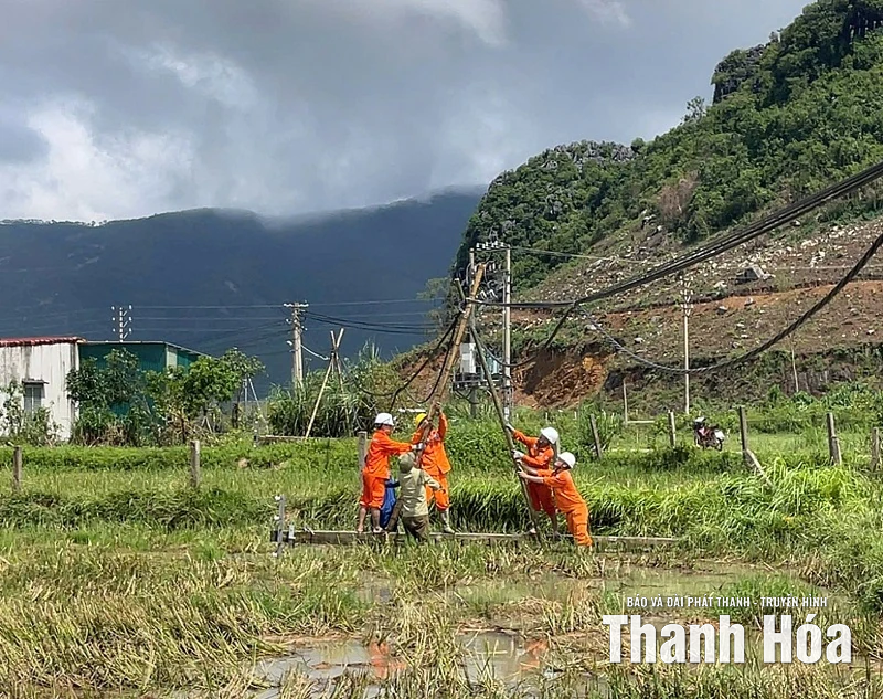 Thanh Hóa còn khoảng 50 nghìn khách hàng bị gián đoạn cung cấp điện