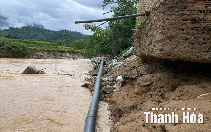 Xã Sơn Điện khắc phục hậu quả bão số 10