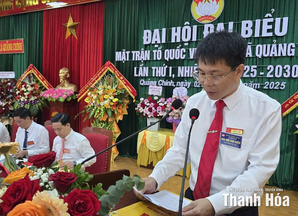 Tổ chức thành công Đại hội đại biểu MTTQ xã Quảng Chính lần thứ nhất