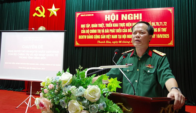 Đảng ủy Sư đoàn 390 quán triệt, triển khai thực hiện các nghị quyết của Bộ Chính trị