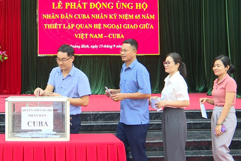 Xã Quảng Bình vận động được trên 363 triệu đồng ủng hộ Nhân dân Cuba