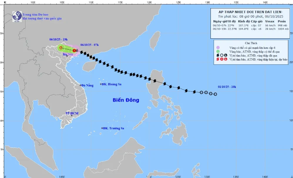 Bão số 11 suy yếu thành áp thấp nhiệt đới, khu vực Thanh Hóa mưa vừa, mưa to