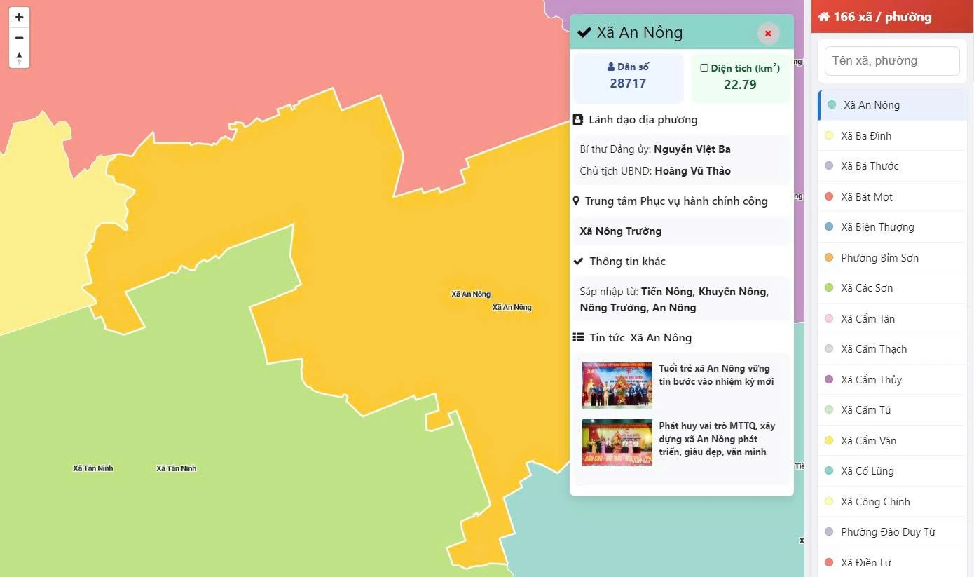 Báo và Đài PT-TH Thanh Hóa ra mắt trang dữ liệu số 166 xã, phường