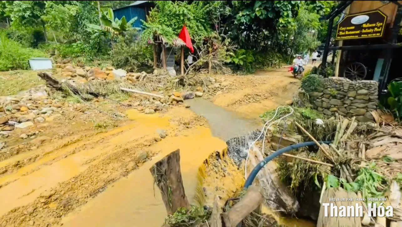 Sạt lở ở Khu du lịch sinh thái cộng đồng Pù Luông, cảnh quan du lịch bị ảnh hưởng
