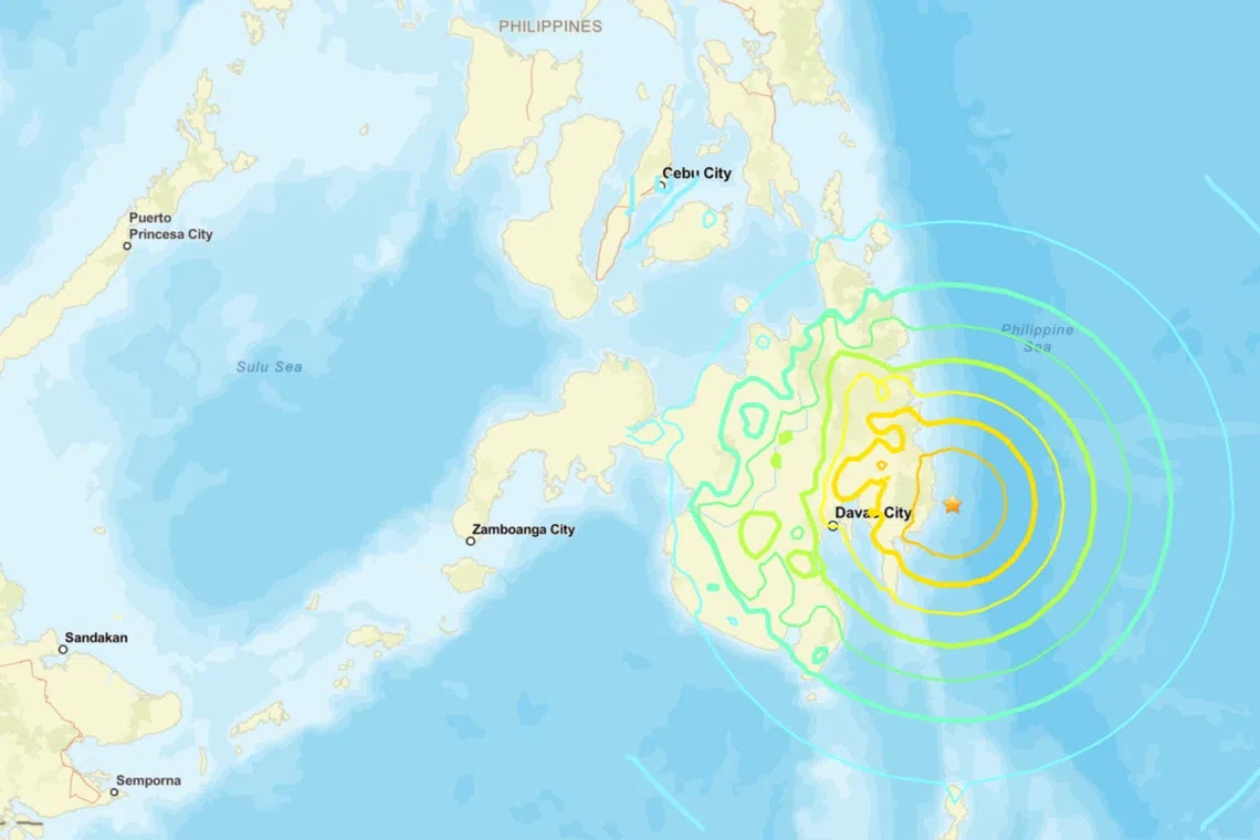 Động đất mạnh 7,6 độ richter ngoài khơi miền Nam Philippines, cảnh báo sóng thần được ban hành