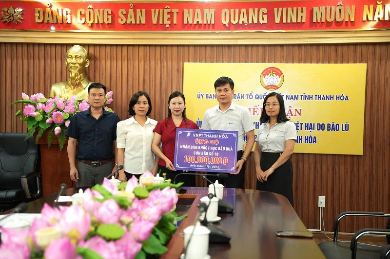VNPT Thanh Hóa ủng hộ đồng bào khắc phục hậu quả thiên tai
