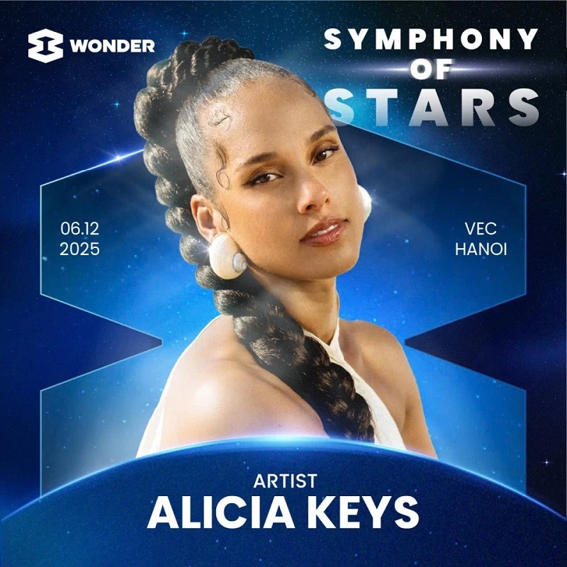 Alicia Keys - Chủ nhân 17 giải Grammy sẽ biểu diễn tại 8Wonder Winter 2025