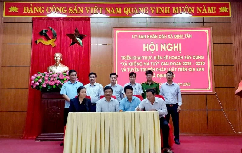 Triển khai kế hoạch xây dựng “ Xã Định Tân không ma tuý”, giai đoạn 2025 - 2030