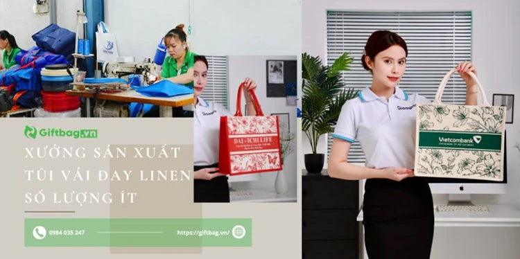 Túi Vải Giftbag - Xưởng may túi vải đay in logo uy tín giá rẻ Hà Nội