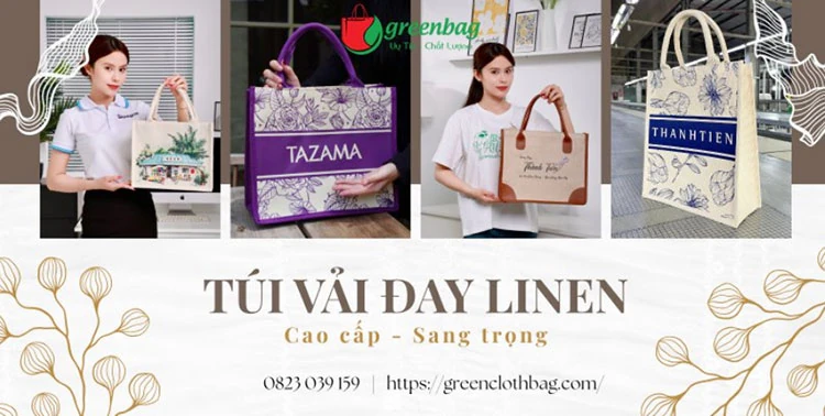 GreenClothBag - Sản xuất túi vải đay linen số lượng ít giá rẻ Hà Nội