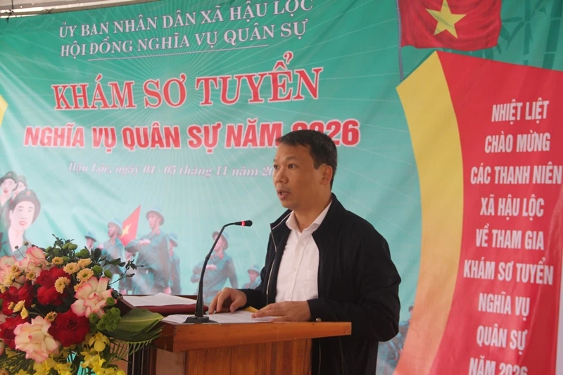 297 thanh niên xã Hậu Lộc tham gia khám tuyển nghĩa vụ quân sự năm 2026