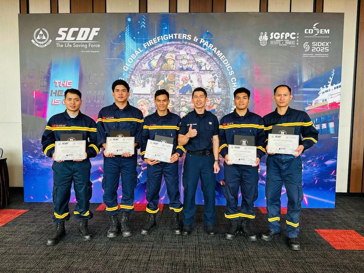 Cán bộ Công an tỉnh Thanh Hóa xuất sắc giành giải tại hội thi lính chữa cháy và nhân viên cấp cứu toàn cầu