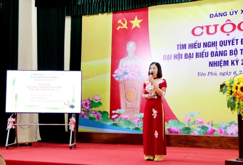 Cuộc thi tìm hiểu Nghị quyết Đại hội Đảng bộ các cấp tại xã Yên Phú