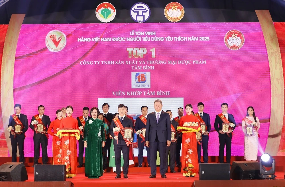 Viên khớp Tâm Bình, An thần ngủ ngon Tâm Bình đạt chứng nhận “ Hàng Việt Nam được người tiêu dùng yêu thích” năm 2025