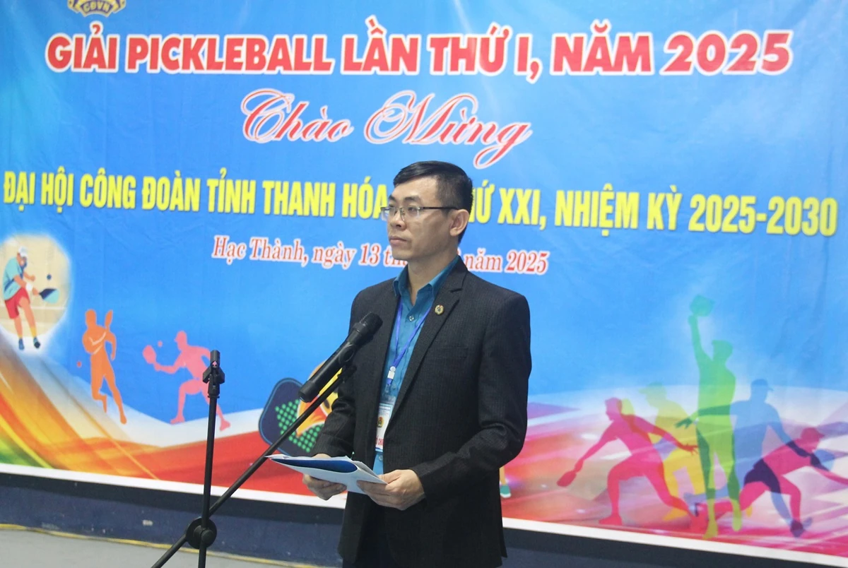 100 vận động viên tham gia giải pickleball Công đoàn phường Hạc Thành