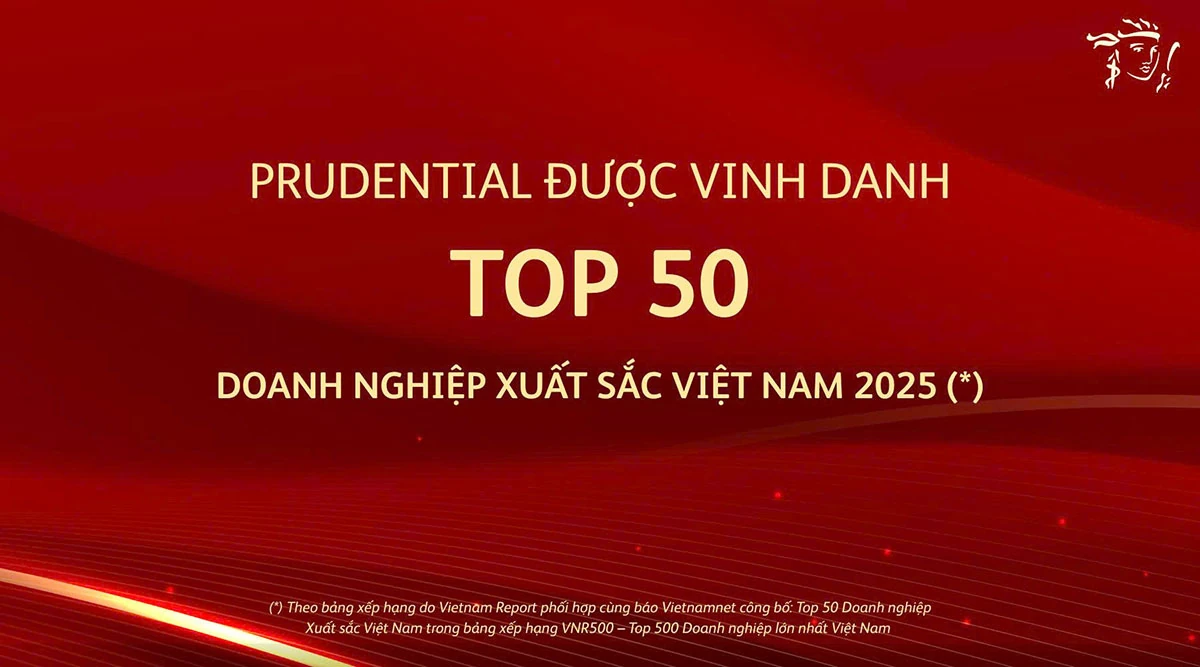 Prudential lần thứ 9 liên tiếp được vinh danh Top 100 Doanh nghiệp Phát triển bền vững tại Việt Nam