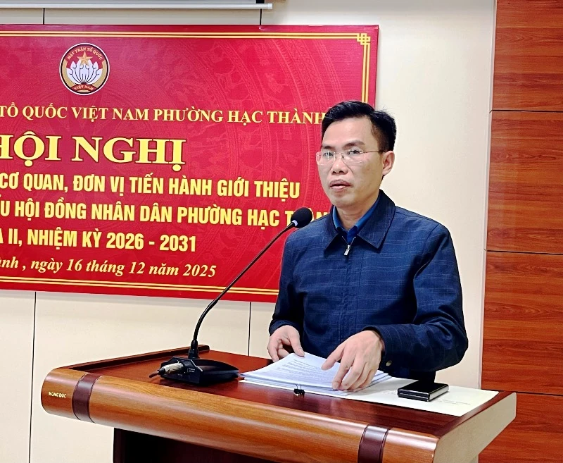 Hướng dẫn quy trình giới thiệu người ứng cử đại biểu HĐND phường Hạc Thành, nhiệm kỳ 2026-2031